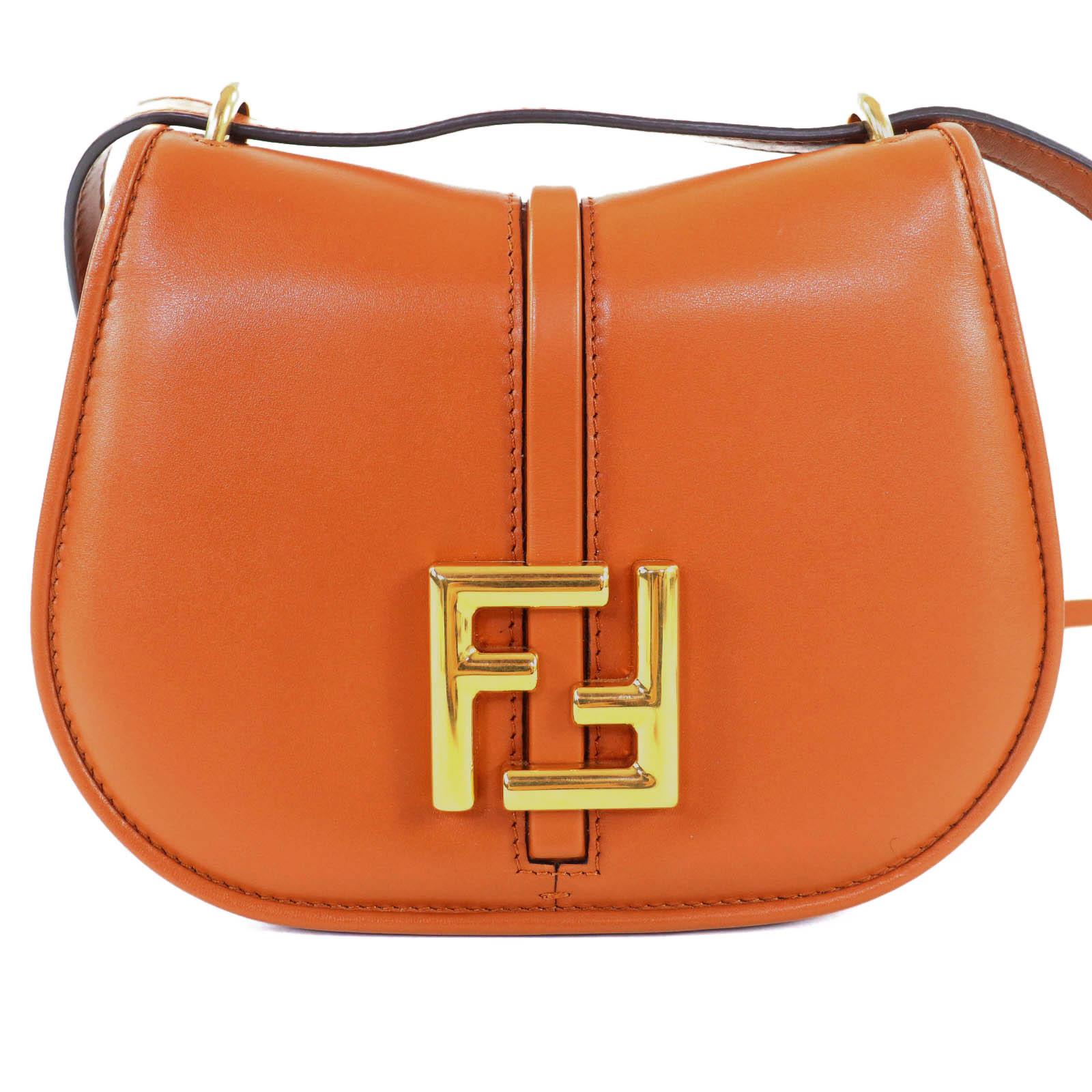 

Excellent FENDI Shoulder Bag C mon Small Brown leather Women 8BS082 Used