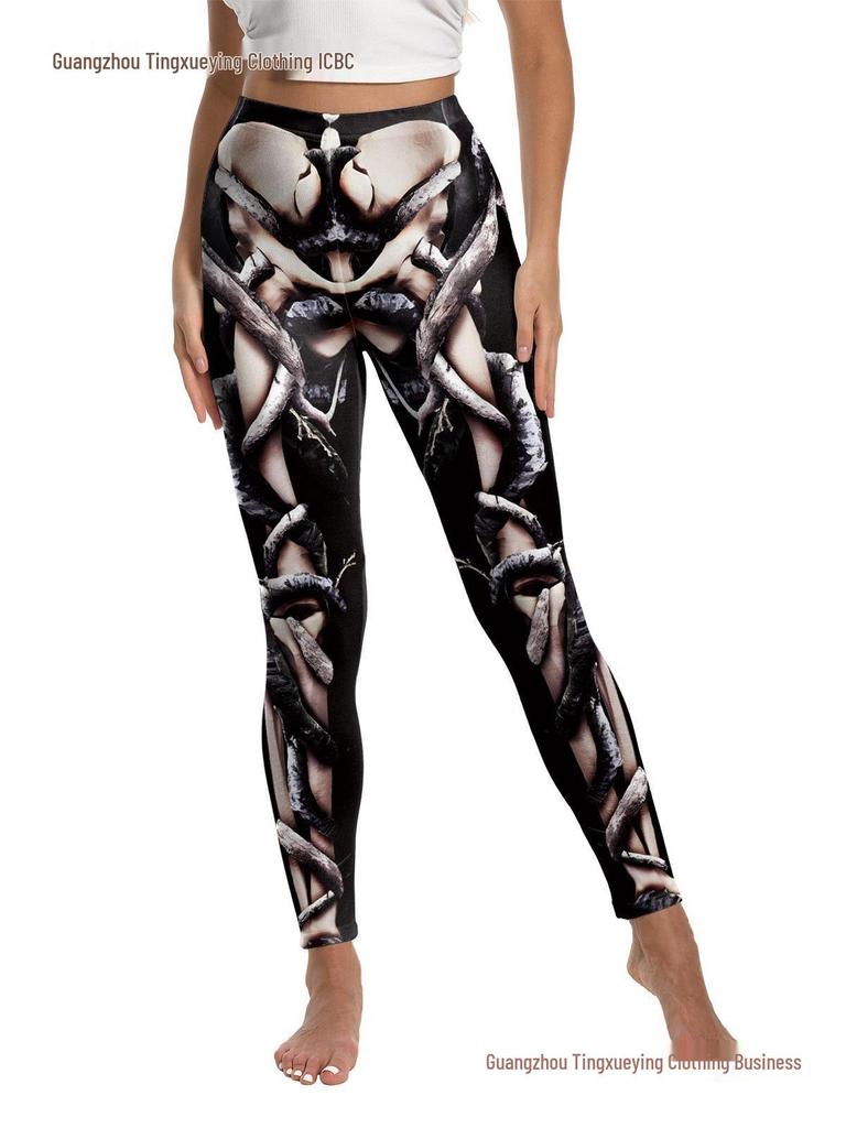 European & American Halloween Pumpkin Festival Women's Yoga Pants with Digital Print