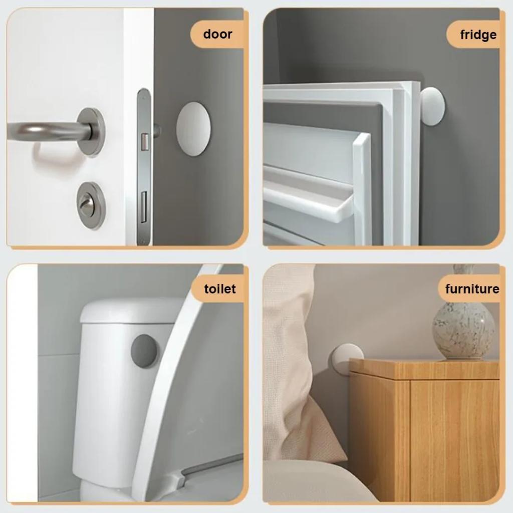 Circle/Square Silicone Self Adhesive Mute  Wall Protector Door Handle Bumper Guard  Anti-crash Pad