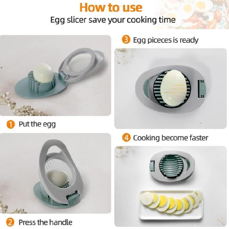 Durable Plastic and Nonrust Steel Eggs Slicers Offering Longevities Multiple Cutting Option for Kitchen Efficiency