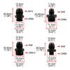 Male Adapter AN6 6AN Fitting Black ORB-6 /-10 /-10 O-ring Boss to AN8 8AN AN1010/ 6061-T6 aluminum  Flare fiting Car Accessories