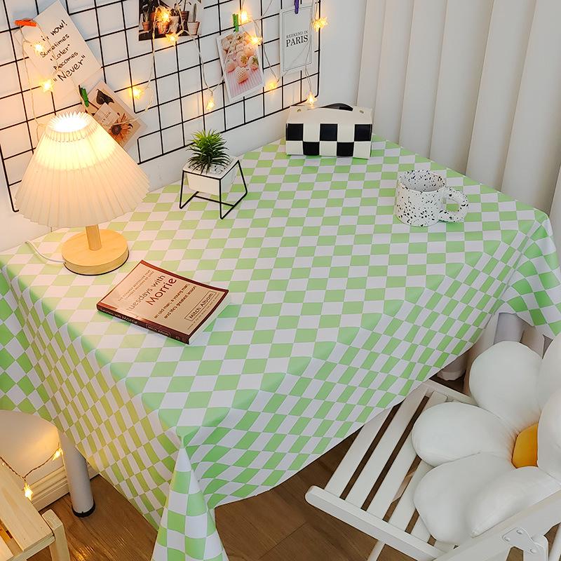 Mantel de PVC Impermeable y a Prueba de Aceite Estilo Nórdico - Rectangular, Diseño Artístico, Fácil de Limpiar, Mantel para Mesa de Comedor/Café