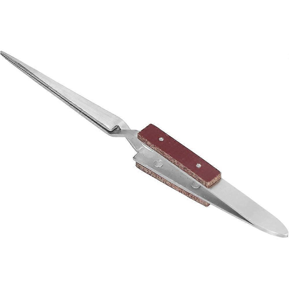 3pcs Precision Reverse Tweezers Non-Conductive, Heat Resistant, Anti-Magnetic Pointed & Curved Tips Tweezer Set