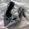 New Luxury Designer Summer Women's Sandals, Fashionable and Elegant Pointed-toe Wedding Women's Outdoor High-heeled Sandals