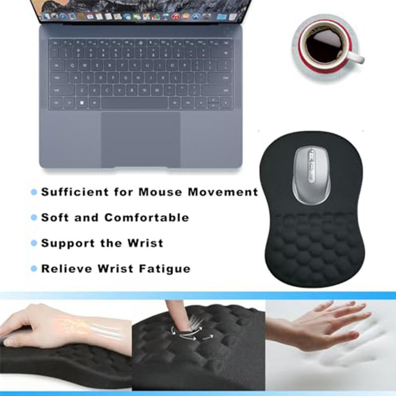 Ergonomic Wrist Rest Mouse Pad Comfortable Wrist Support Non-Slip High-Elastic Memory Cotton Home Office Computer Mouse Mat
