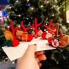 2 Pcs/set of Christmas Hair Clips Hair Accessories Sweet Party Antler Top Clip Women's Fashion Festival New Year Hairs Accessory