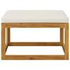 4 Piece Garden Lounge Set with Cream Cushions Solid Acacia Wood
