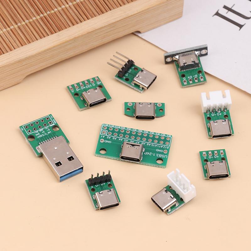 5Pcs USB Adapter Board TYPEC16P To 2.54 Pin Terminal Upgrade Version With Holes For Fixation