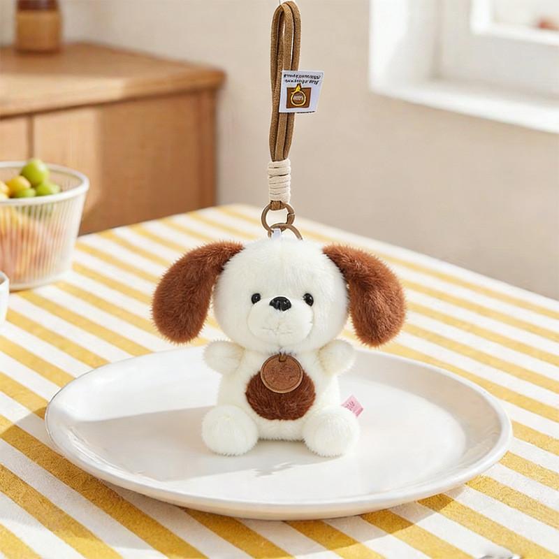 Cartoon Dog Capybara Elephant Bear Dinosaur Cat Plush Toy Keychain For Gift Giving