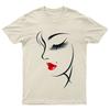 Minimalistisches FrauenGesicht Kunst Mode Grafik T-Shirt Herren T-Shirt Damen Oberteil