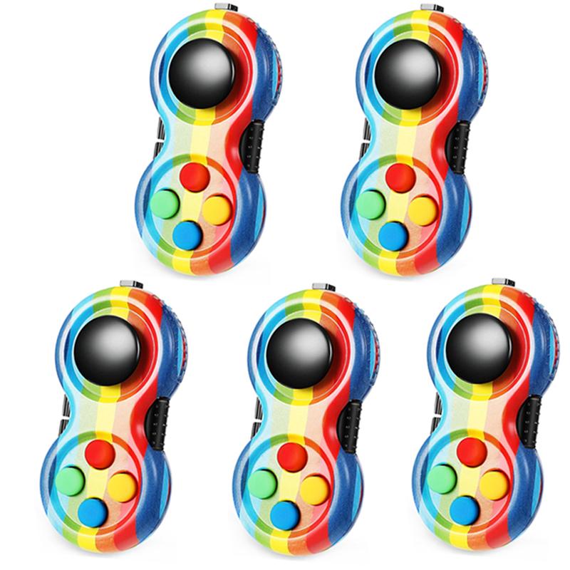 

5PCS Fidget Toys Controller Pad Cube Anxiety and Stress Relief For Adults Kids Sensory Toys Juguete De Descompresión Antiestrés
