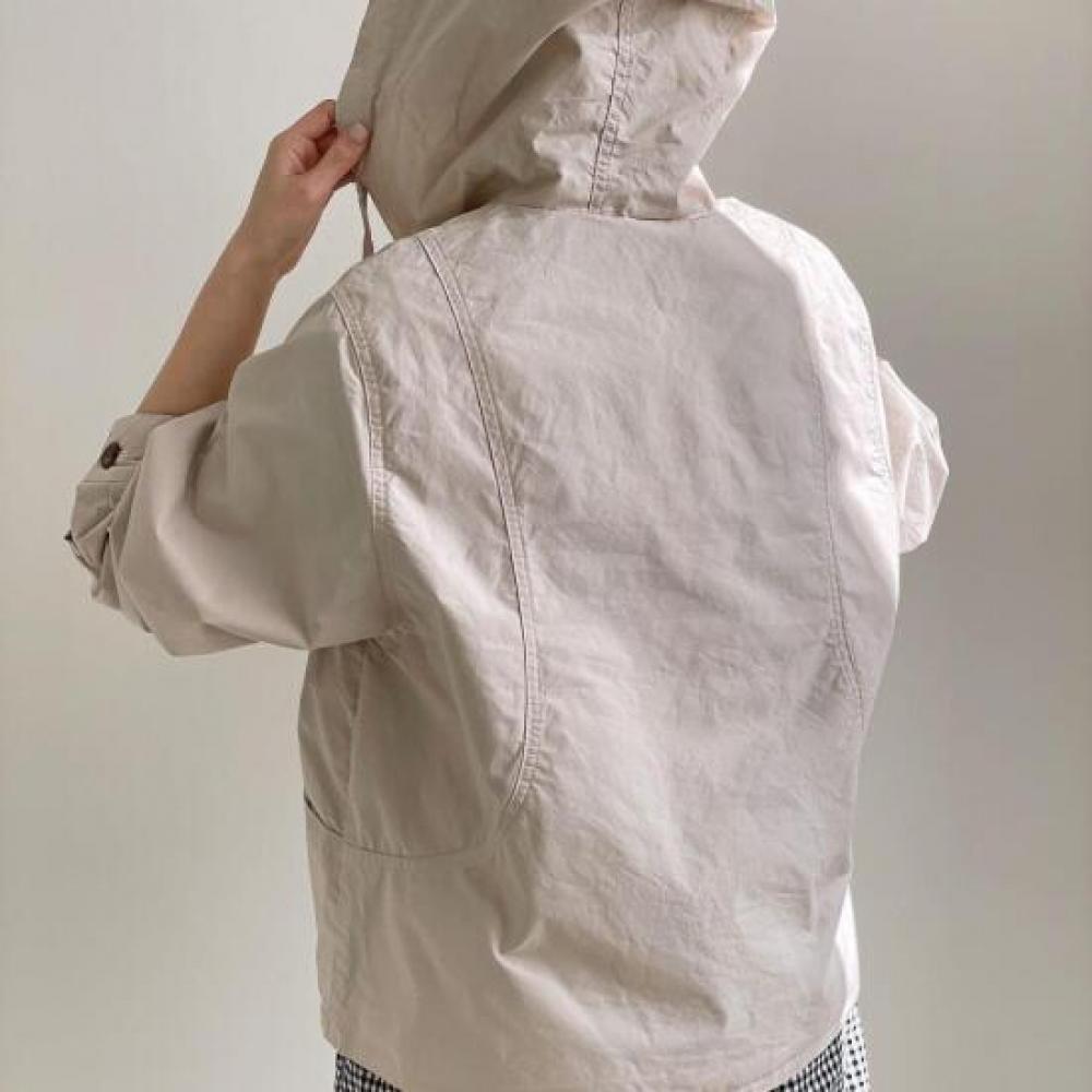 New Arrivals Open Run Women Loose Fit Hooded Jacket Spring Outer Work Jumper