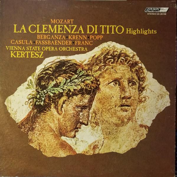 

LP Record VIENNA STATE OPERA ORCHESTRA, KERTE - Mozart, La Clemenza Di Tito Highlig OS26138 LONDON 1970 US Classical Used