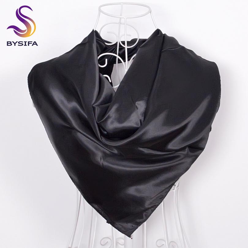 BYSIFA Ladies Plain Silk Scarves Trendy Fashion Accessories Spring Autumn Women Decorative Head Scarves New Purple Pink Scarves