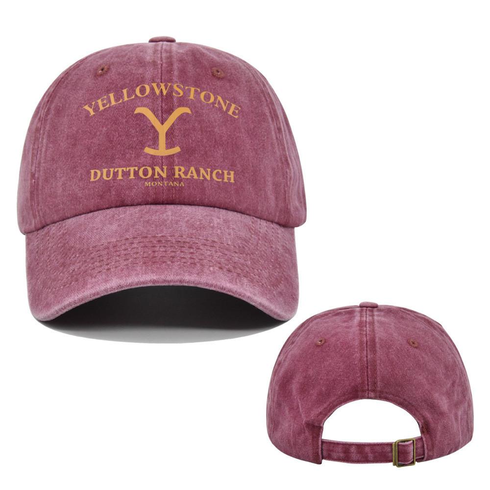 Stone Yellow Letter Embroidery Baseball Cap Sun Protection Breathable Gift Hat