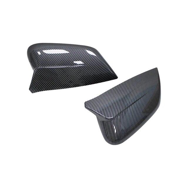 Per KIA EV6 Copertura Modanatura Specchietto Laterale 1 Paio ABS Nero Cappuccio Stile Fibra di Carbonio Durevole Facile da Installare
