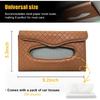 Car Tissue Holder, Automotive Sun Visor Napkin Holder, PU Leather Tissue Case for Sun Visor & Seat Back with Tissue Refill, Universal Interior Car
