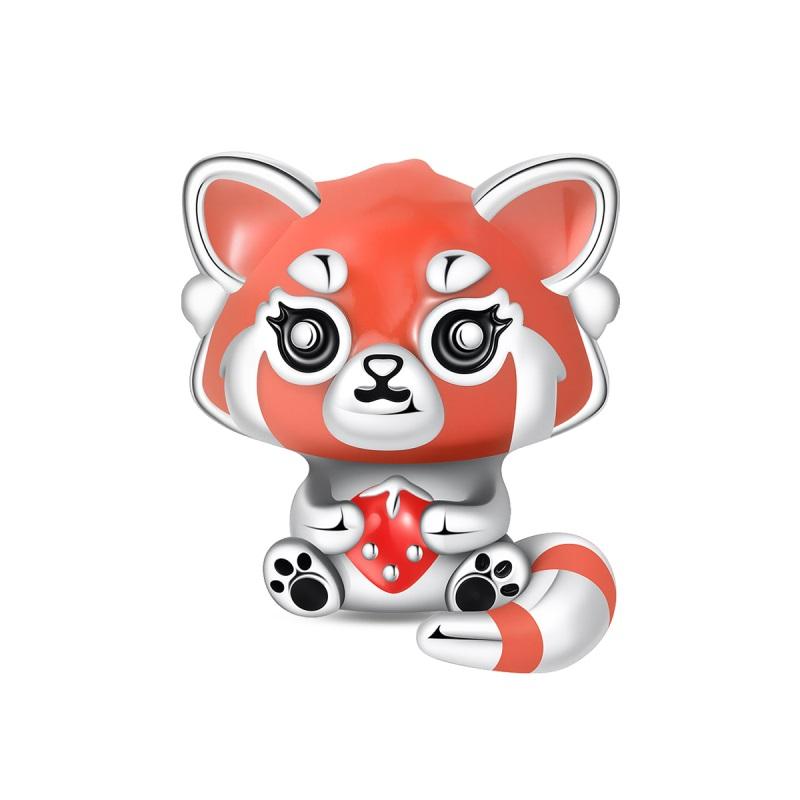 New 925 Silver Lucky Zoo Cat Dog Rabbit Fox Charms Bead For Women Fit Bracelet DIY Birthday Party Jewelry Gift