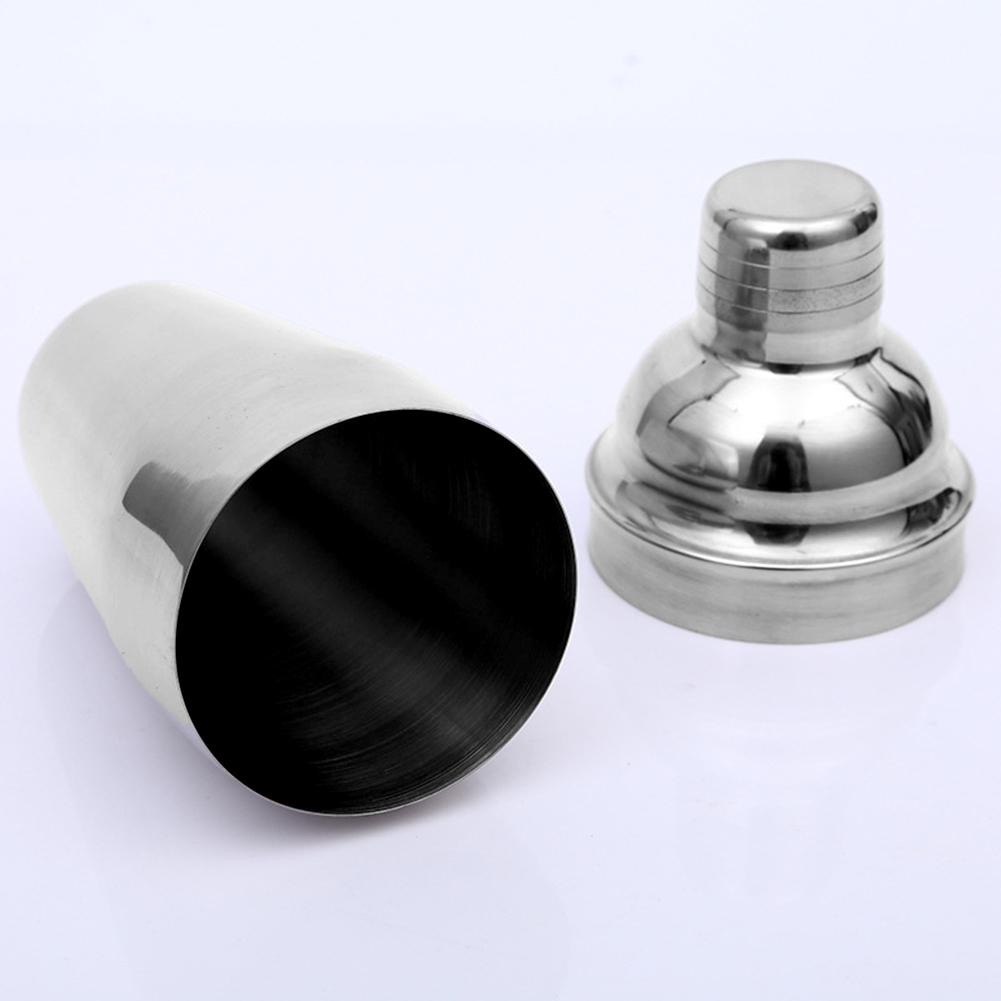 5 Pcs/set Stainless Steel Cocktail Shaker Set Shaker Mixing Spoon Ice Forceps Filter Measuring Cup Reusable Professional Bartending Tool