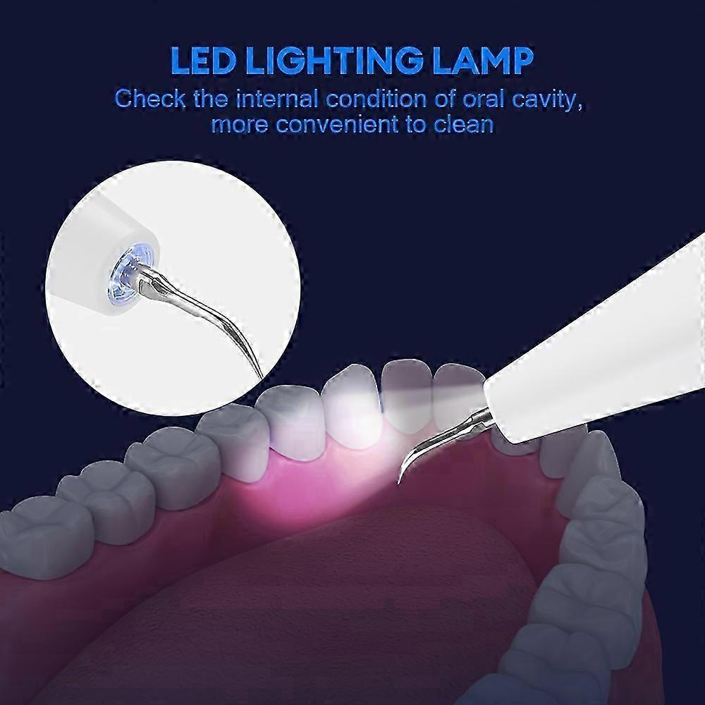 1set Ultrasonic Dental Scaler Electric Sonic Teeth Plaque Cleaner for Removing Dental Stone Tartar Stain with Professional Calculus Cleaning Function