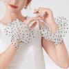 Elegant Sheer Dotted Sleeves Decorative Wrist Cuffs Arm Sleeves For Women Girl Daily Wear And Special Occasion Outfit