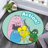 Barbapapa,Round Area Rug,Carpet Rug for Living Room Bedroom Sofa Playroom Decor,Non-slip Floor Mat