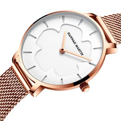 Hannah Martin Damenuhr Japanisches Uhrwerk Sonnenblume Farbwechsel Damenarmbanduhr
