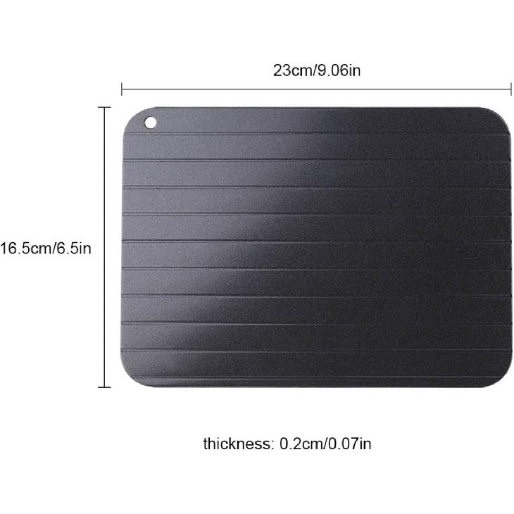 Defrosting Tray for Frozen Meat, 9 x 6inch Large Rapid Defrosting Tray Thawing Tray Metal Aluminum Fast Food Meat Defrosting Thawing Tray, Quick