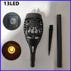 Solar Halloween Skull Lights Flickering Flame Torch Lights Waterproof LED Outdoor Decor for Patio Yard Path Landscape Lighting