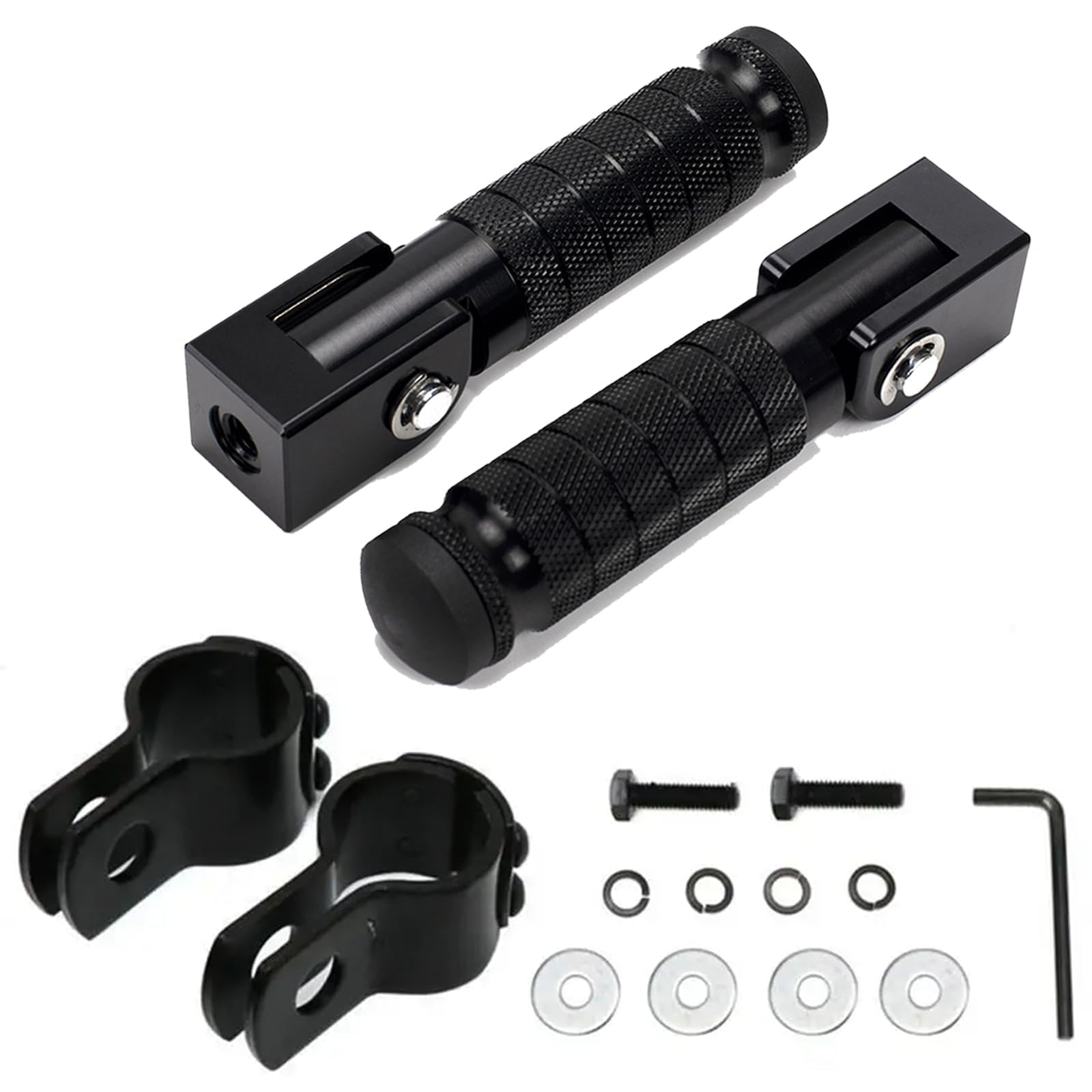 

RACEAST M8 Мотоциклетная подножка Складные подножки Левый и правый комплект Универсальный ЧПУ чёрный