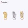 Trendy 14k/18k Gold Plated Brass Oval Lobster Clasps With Closed Rings Connectors For DIY Jewelry Making Supplies Wholesale