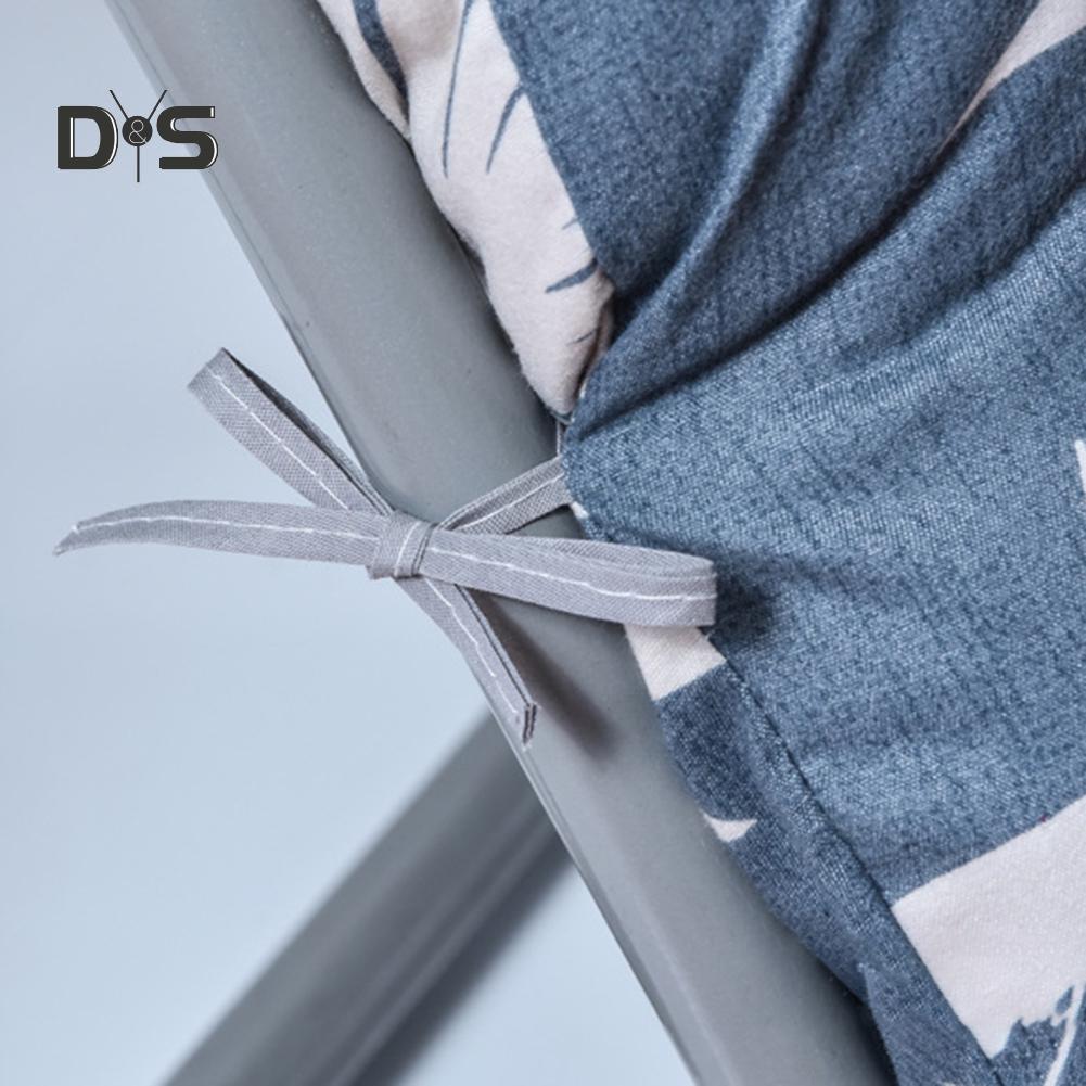 Blooming Bouquet Foldable Leaf Print Double-sided Lounge Chair Cushion Pad Soft Thicken Seat Mat