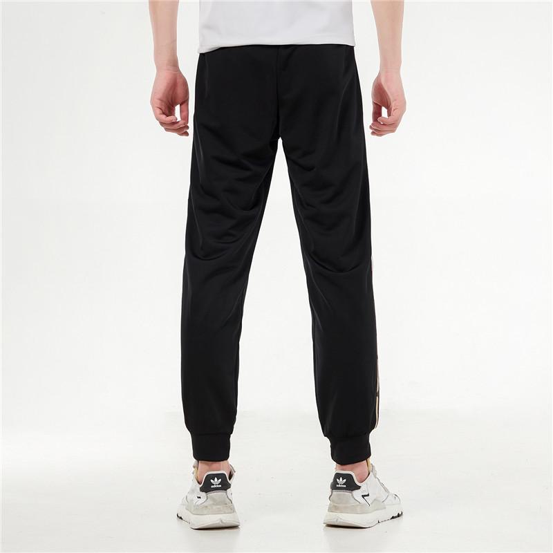 Adidas Contrast Stripe Knit Joggers Men Bottoms Black H48439