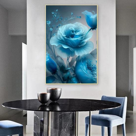 5D DIY Flower Leaves Pattern Diamond Art Vibrant Color Colorful Resin Adult Kids Rhinestones Painting Home