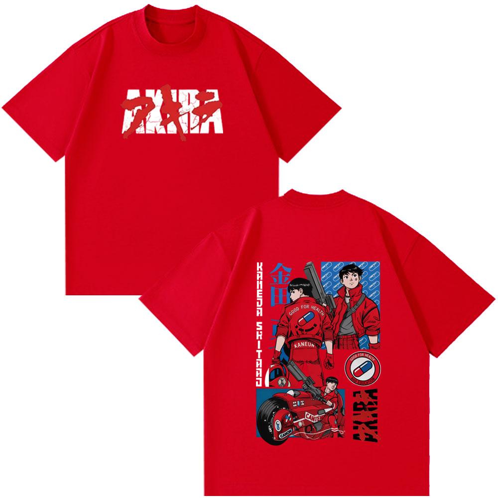 90s Japanese Anime Akira Shotaro Kaneda Tee Tops Unisex's Women Clothing Summer Short Sleeves Tshirts Fashion Funny Style Clothing