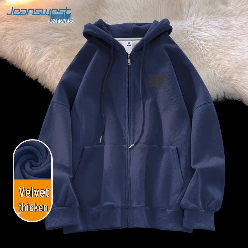 JEANSWEST Women's 2025 Fleece-Lined Full-Zip Hoodie