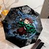 Japanese-style cartoon Demon Slayer Kamado Tanjiro & Kamado Nezuko umbrella including home travel and outdoor activities Multi functional umbrella 35