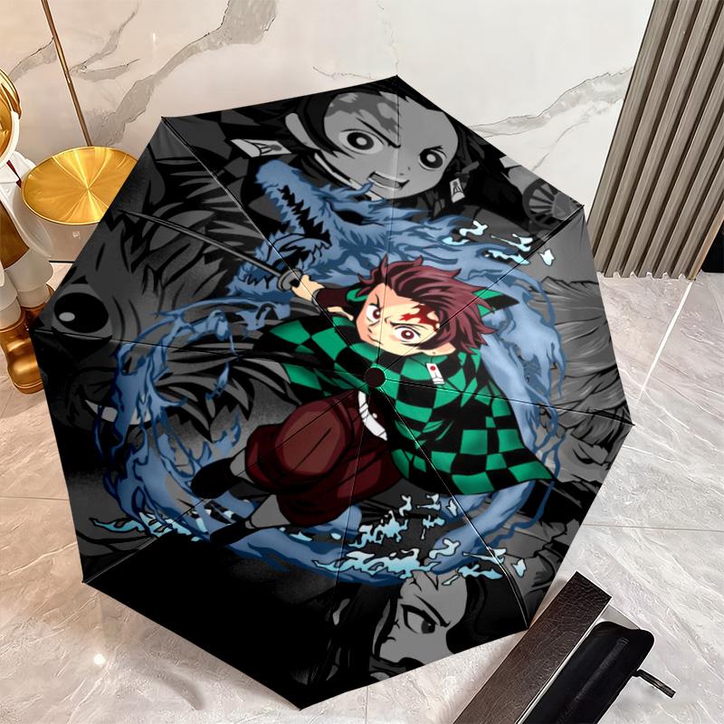 Japanese-style cartoon Demon Slayer Kamado Tanjiro & Kamado Nezuko umbrella including home travel and outdoor activities Multi functional umbrella 35