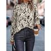 Frühling und Herbst Damen Plus Size Shirt Temperament Pullover Langarm Halb Stehkragen Loose Type Shirt