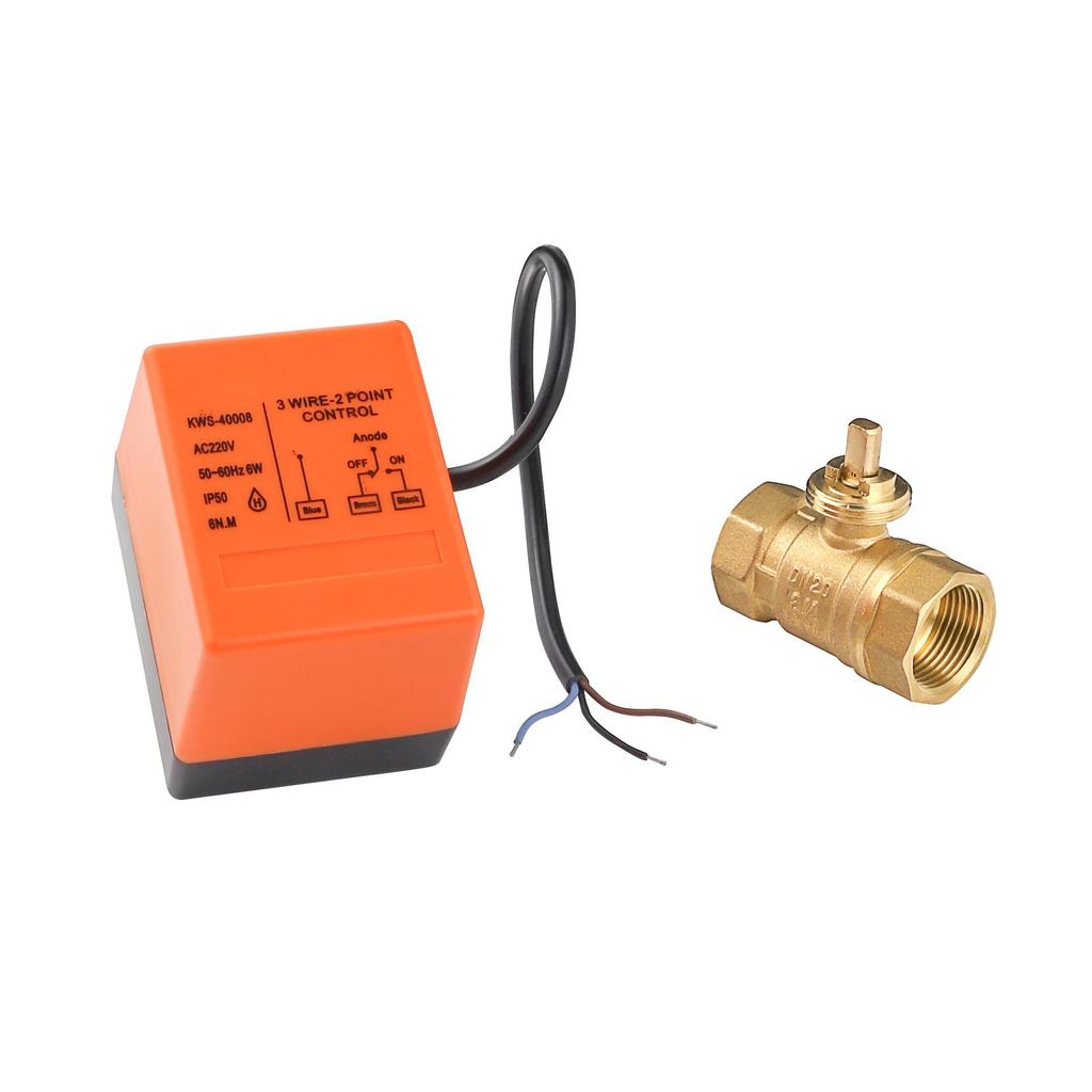 Elektrisches Messingkugelventil: Zweiwege/Dreiwege, Power-Off-Reset, Normalerweise geschlossen