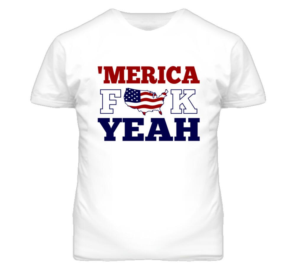 America F*ck Yeah Funny 4th of July T Shirt Mens Womens Tees Top 3XL