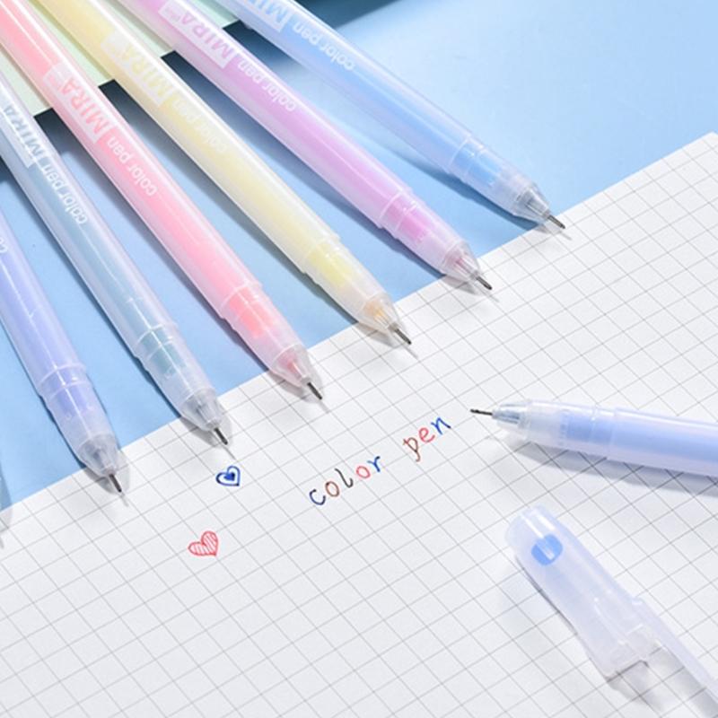 6/10/12 Pcs Neutral Pen Multicolour Gel Pen Set 0.5mm Writing Pen Gift Pen Journaling Pen Painting Pen Gel Ink Pen