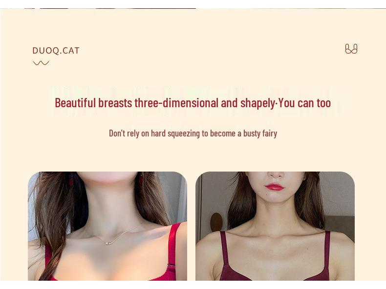 Oryginalna Czerwona Bielizna Ślubna Push-Up Zestaw Biustonosza z Bocznym Wsparciem