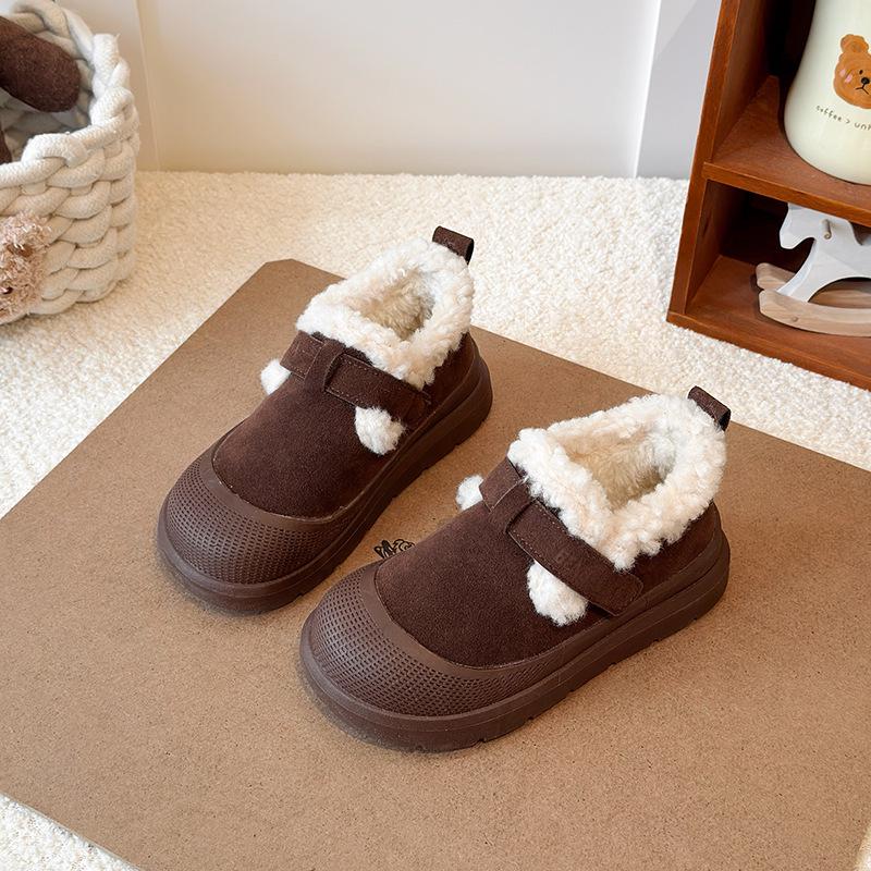Bottes de Neige d'Hiver pour Garçons et Filles 2025 - Chaussures en Coton Antidérapantes pour Tout-Petits, Doublées de Velours
