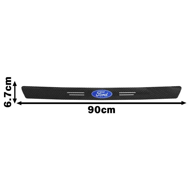 Carbon Fiber Car Door Sill Threshold Anti Scratch Protector Sticker For Ford Fiesta Focus 2 3 MK2 MK3 Ranger Mondeo Fusion Kuga