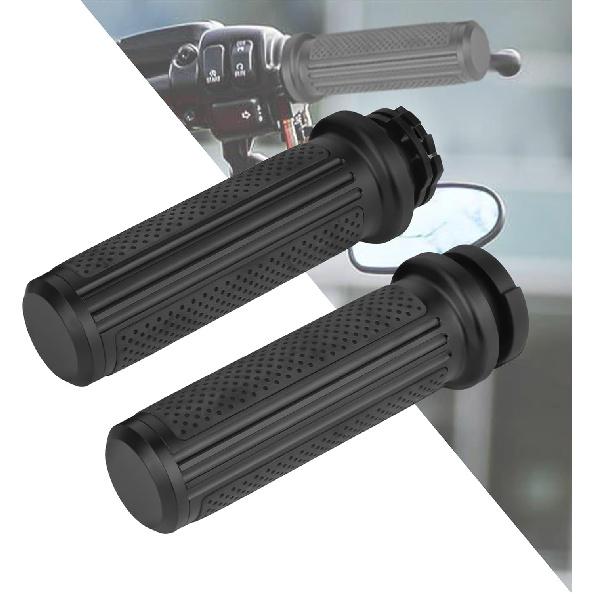 HDBUBALUS Motorcycle Hand Grips Cable Throttle Handlebar Grips Fit for Harley Dyna Softail Touring Road King Road Glide Sportster 48 72 883 1200