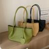 Pletená taška - Měkká kožená taška přes rameno pro nošení pod paží, Stylová a luxusní, Taška ve tvaru košíku, Crossbody taška