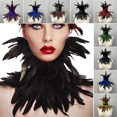 Damen Cosplay Accessoires Gothic Kleidung Pelzschal Feder-Schal Halloween Dekoration
