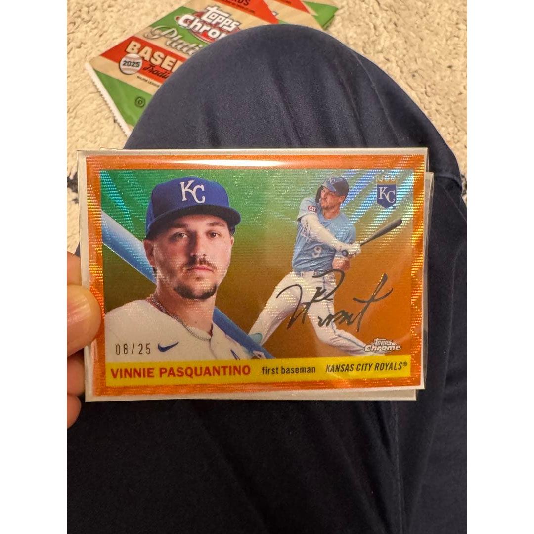 Used Topps Chrome Vinnie Pasquantino Limited to 25 pieces