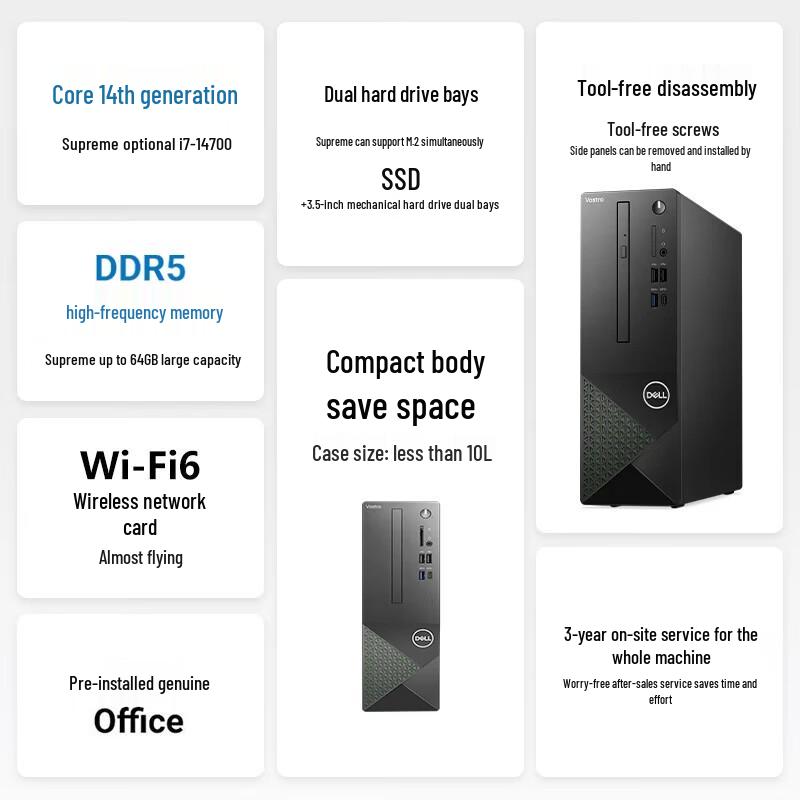 Dell Vostro 3030S / ECS1250 Series Desktop PC (CN Version)